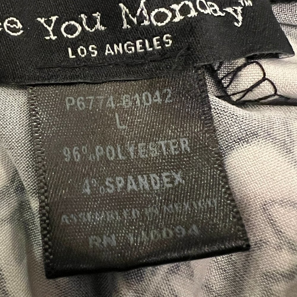 Like new! Super soft! See You Monday LA Black & White Floral Joggers Sz L - Picture 5 of 9